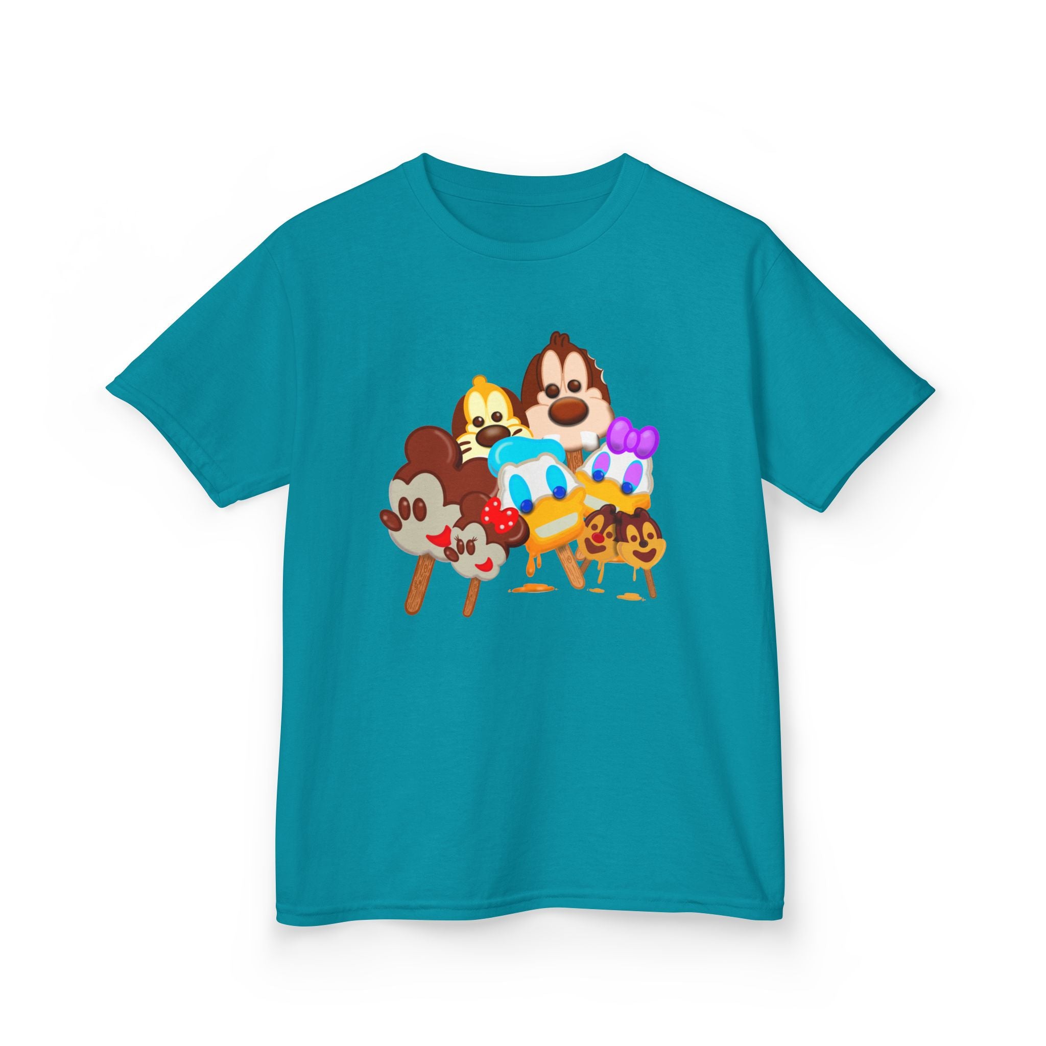 Kids Popsicle Pals Characters Tee — Cute Cartoon Popsicle Squad Kids T‑Shirt