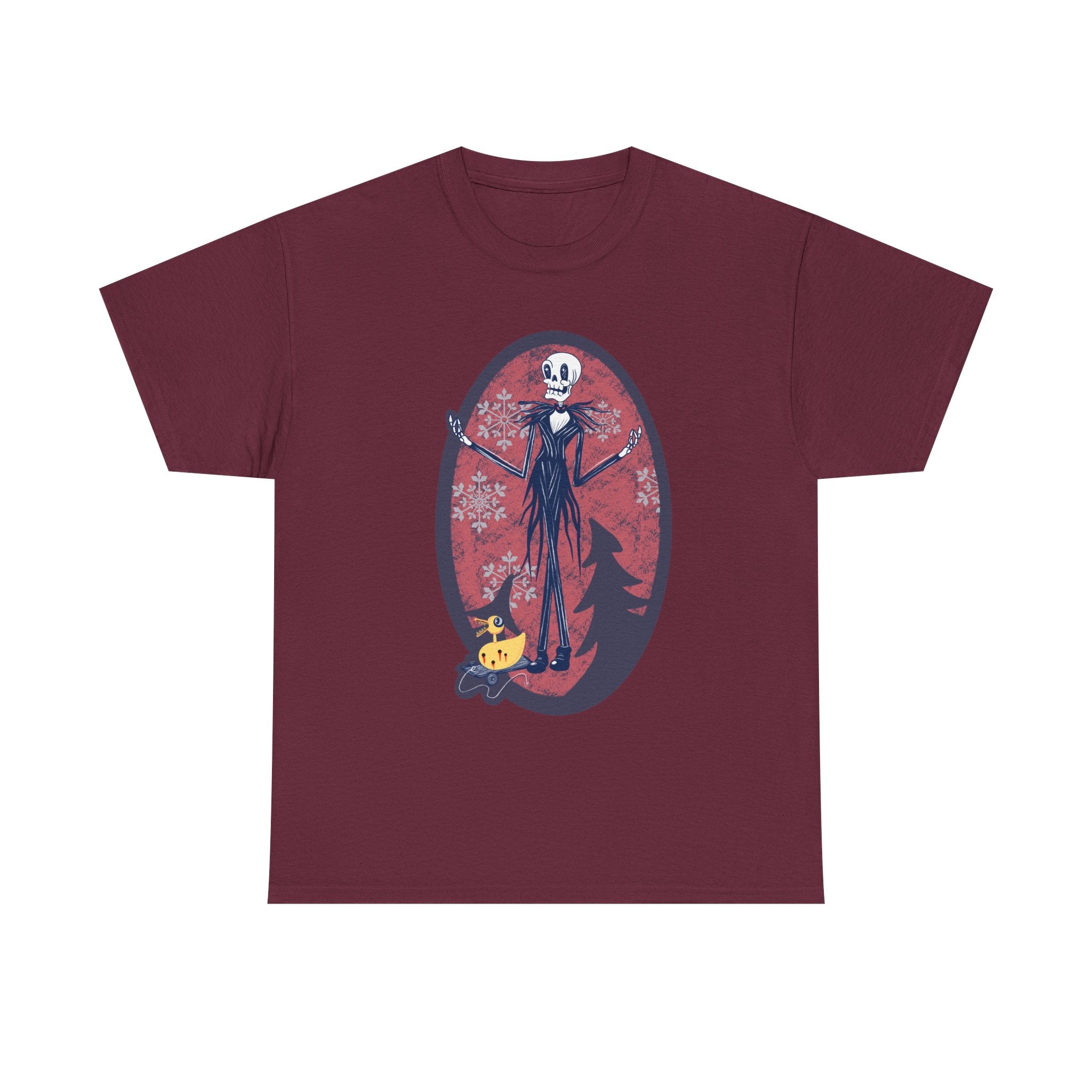 Skellington Halloween T‑Shirt — Gothic Pumpkin Night Tee