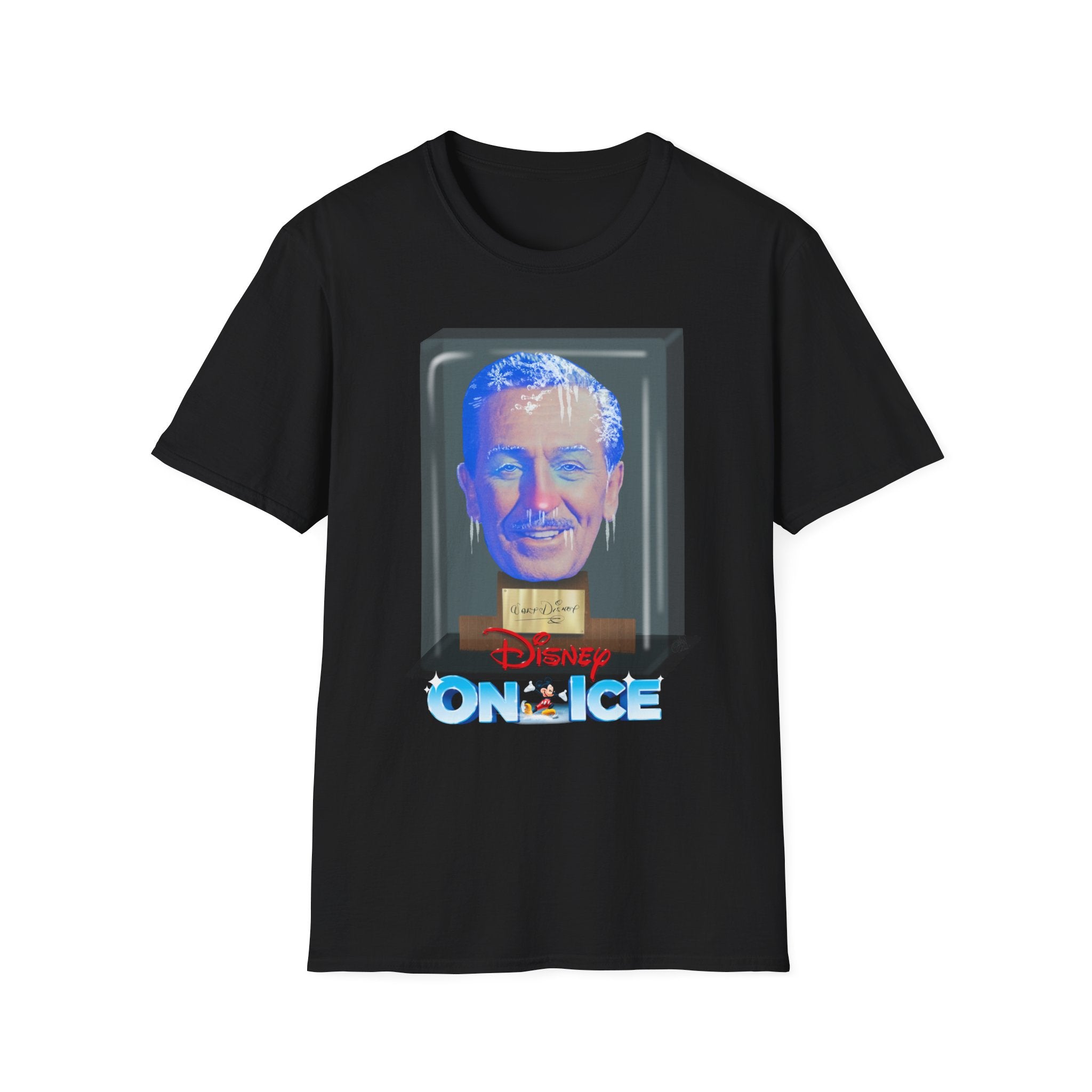 Walt on ice Retro Portrait T‑Shirt — Vintage Pop Art Disney Icon Tee