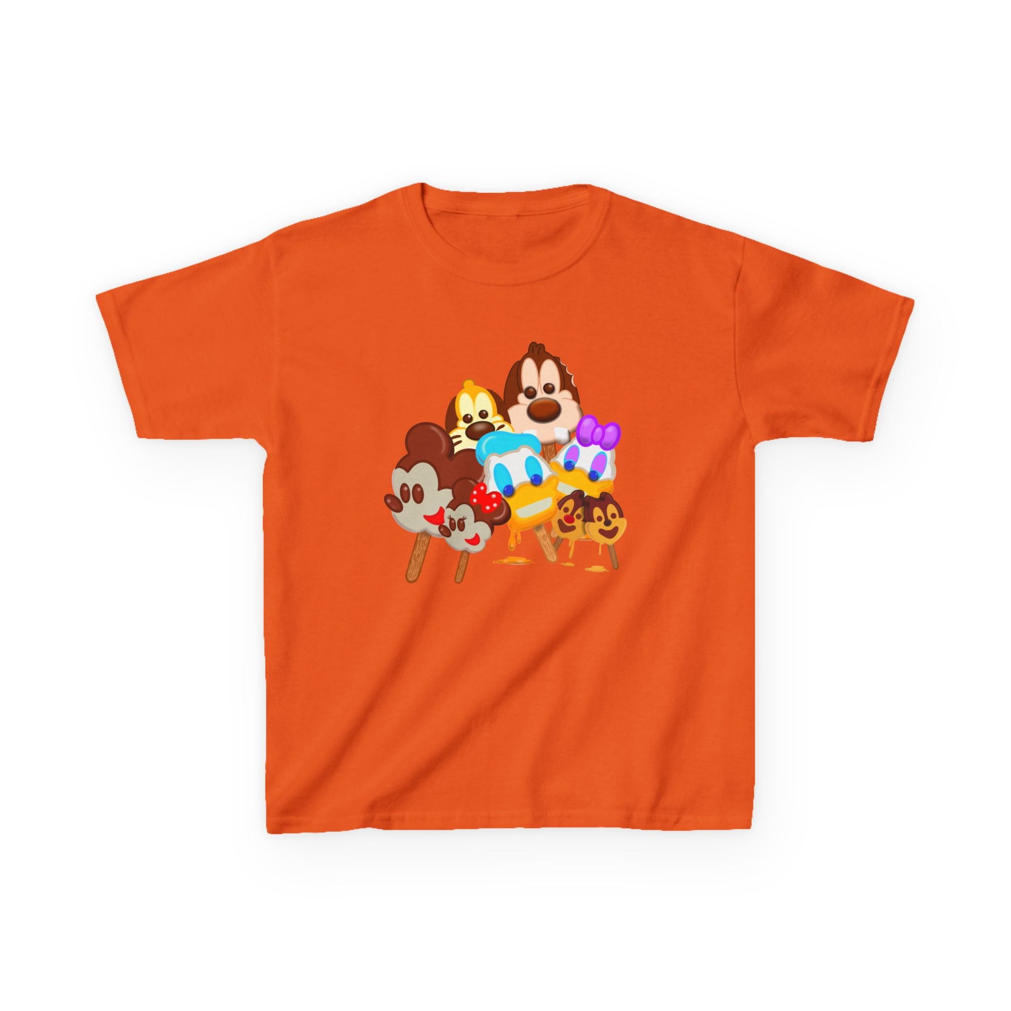 Kids Popsicle Pals Characters Tee — Cute Cartoon Popsicle Squad Kids T‑Shirt