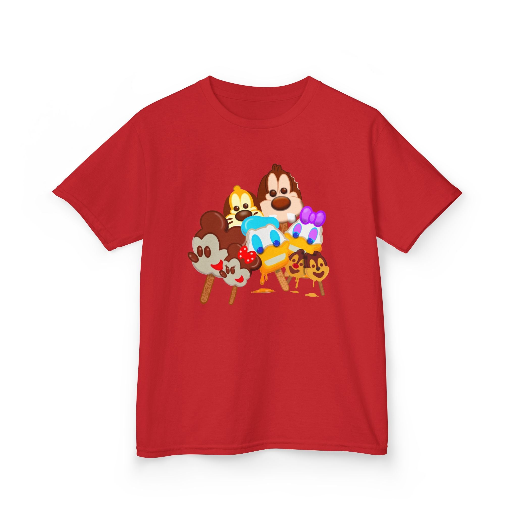 Kids Popsicle Pals Characters Tee — Cute Cartoon Popsicle Squad Kids T‑Shirt