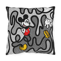 Outdoor Pillow — Retro Cartoon Character Abstract Black & White Design