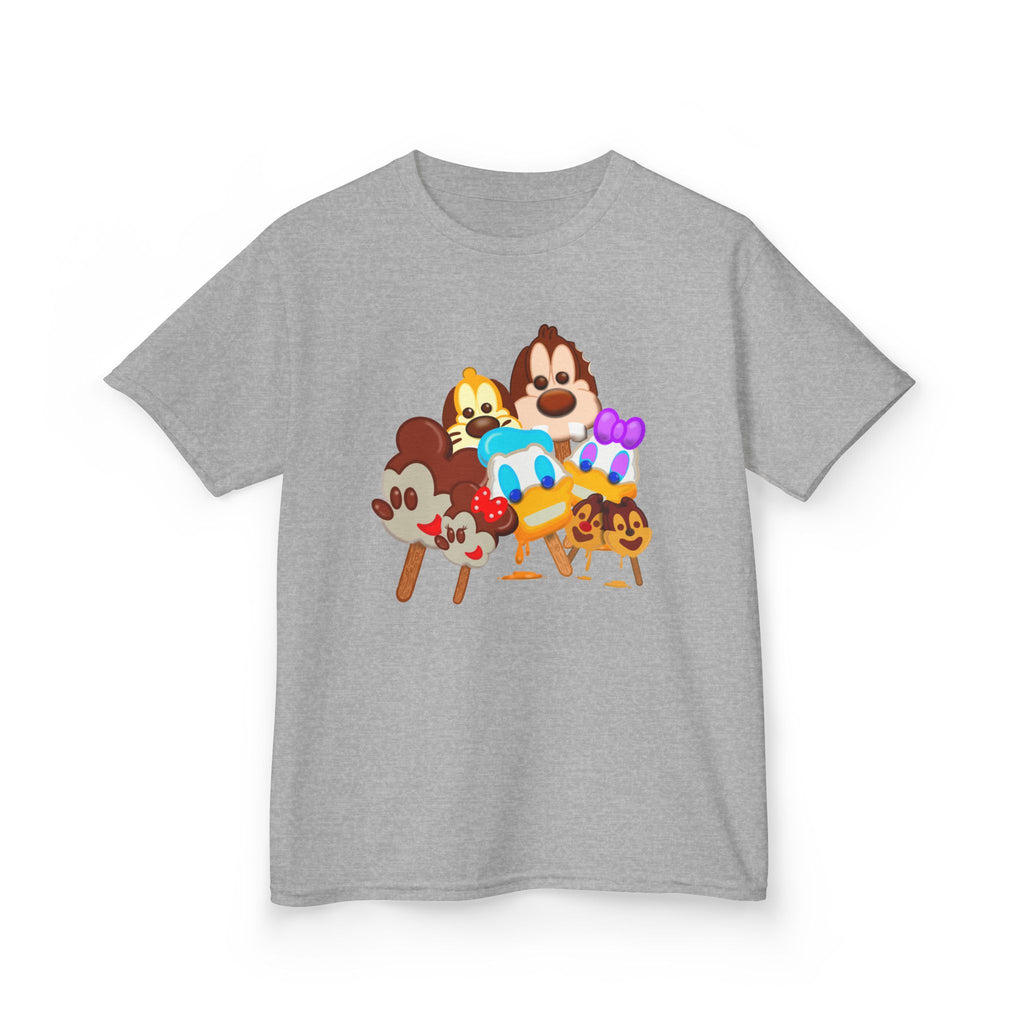 Kids Popsicle Pals Characters Tee — Cute Cartoon Popsicle Squad Kids T‑Shirt