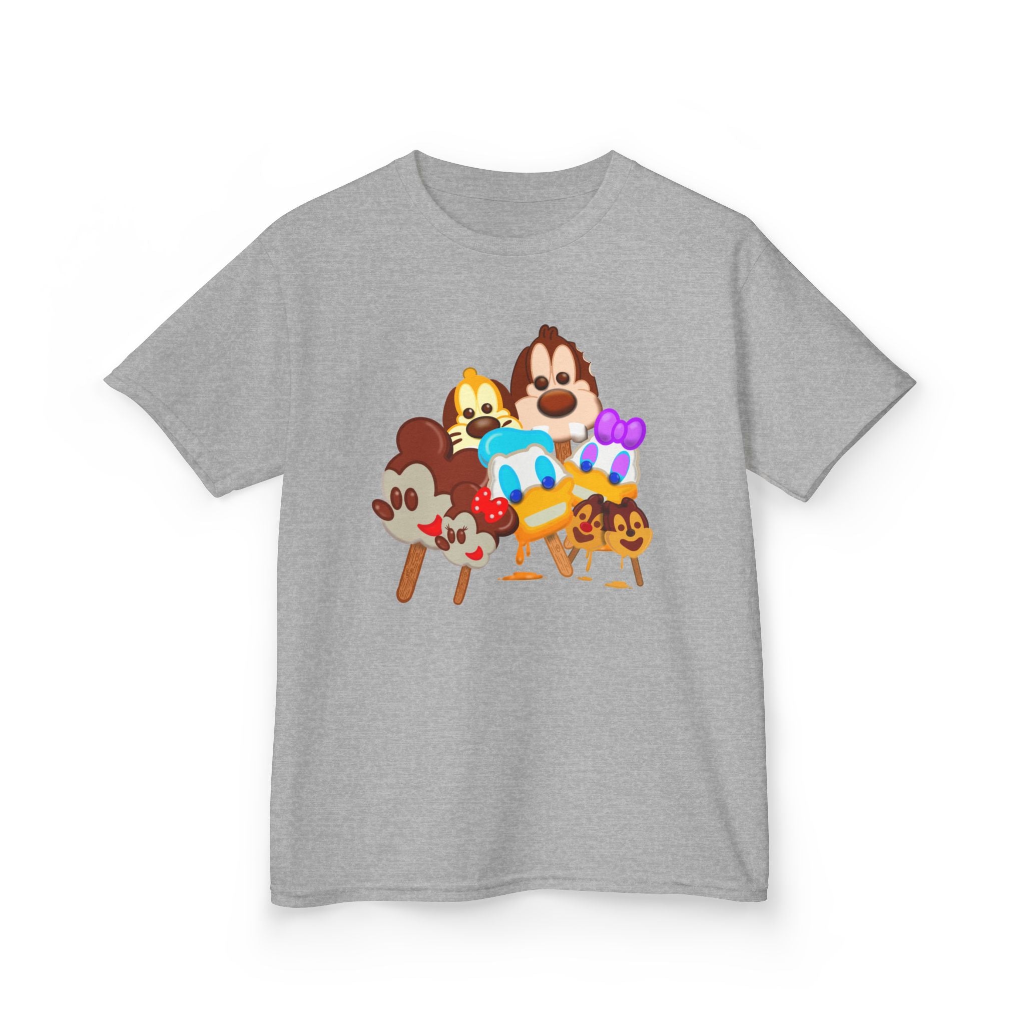 Kids Popsicle Pals Characters Tee — Cute Cartoon Popsicle Squad Kids T‑Shirt