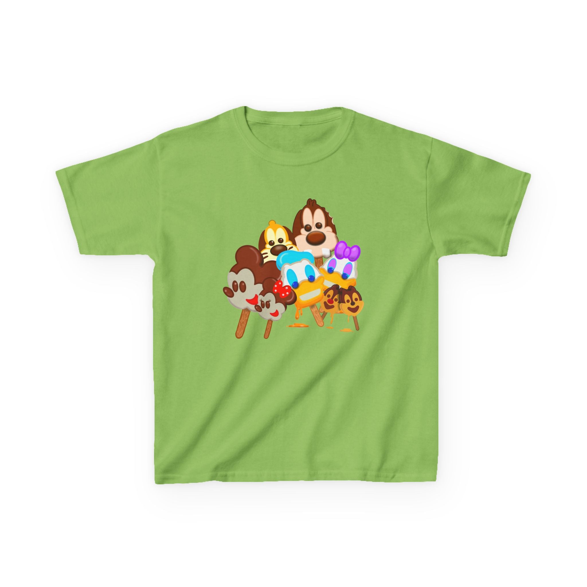 Kids Popsicle Pals Characters Tee — Cute Cartoon Popsicle Squad Kids T‑Shirt