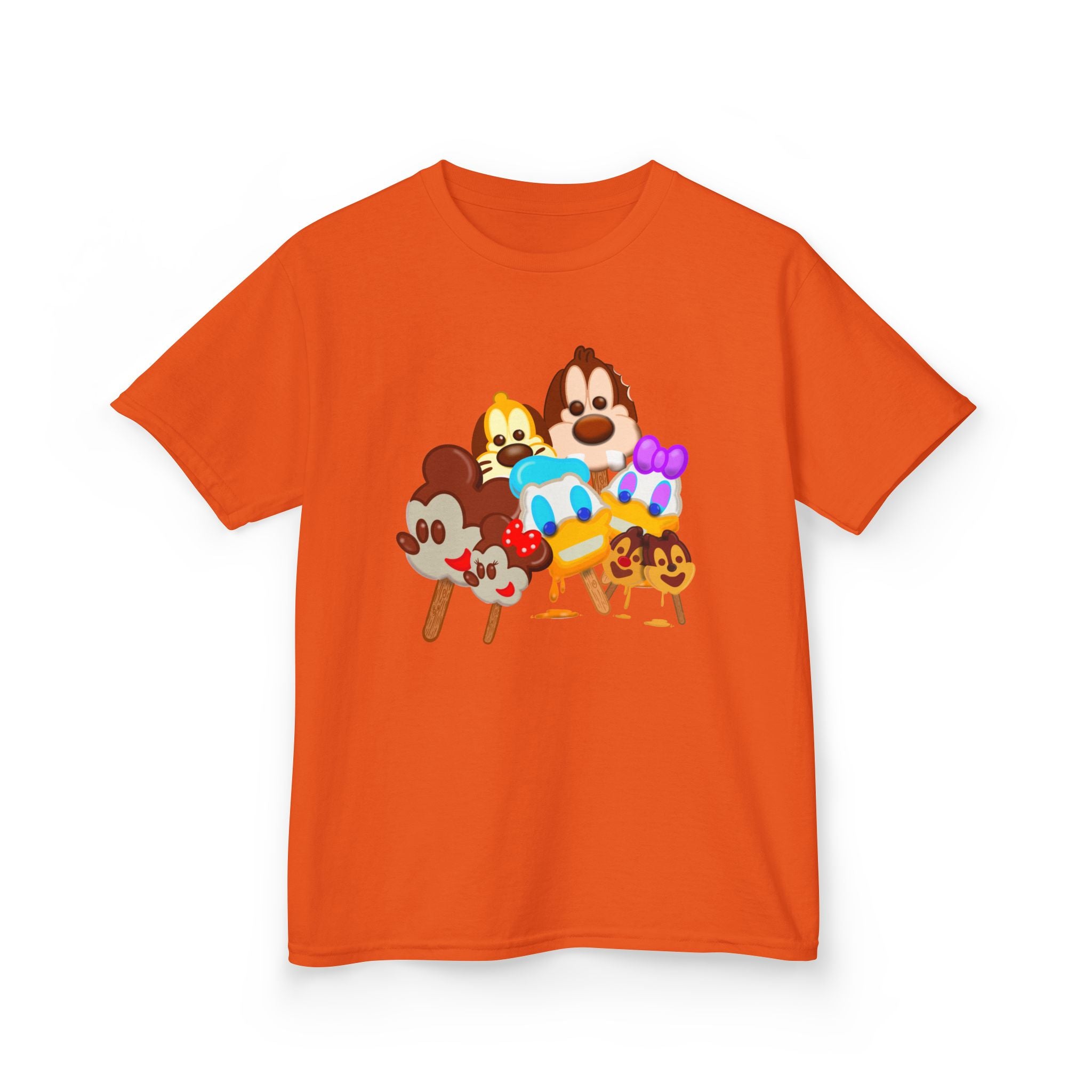 Kids Popsicle Pals Characters Tee — Cute Cartoon Popsicle Squad Kids T‑Shirt