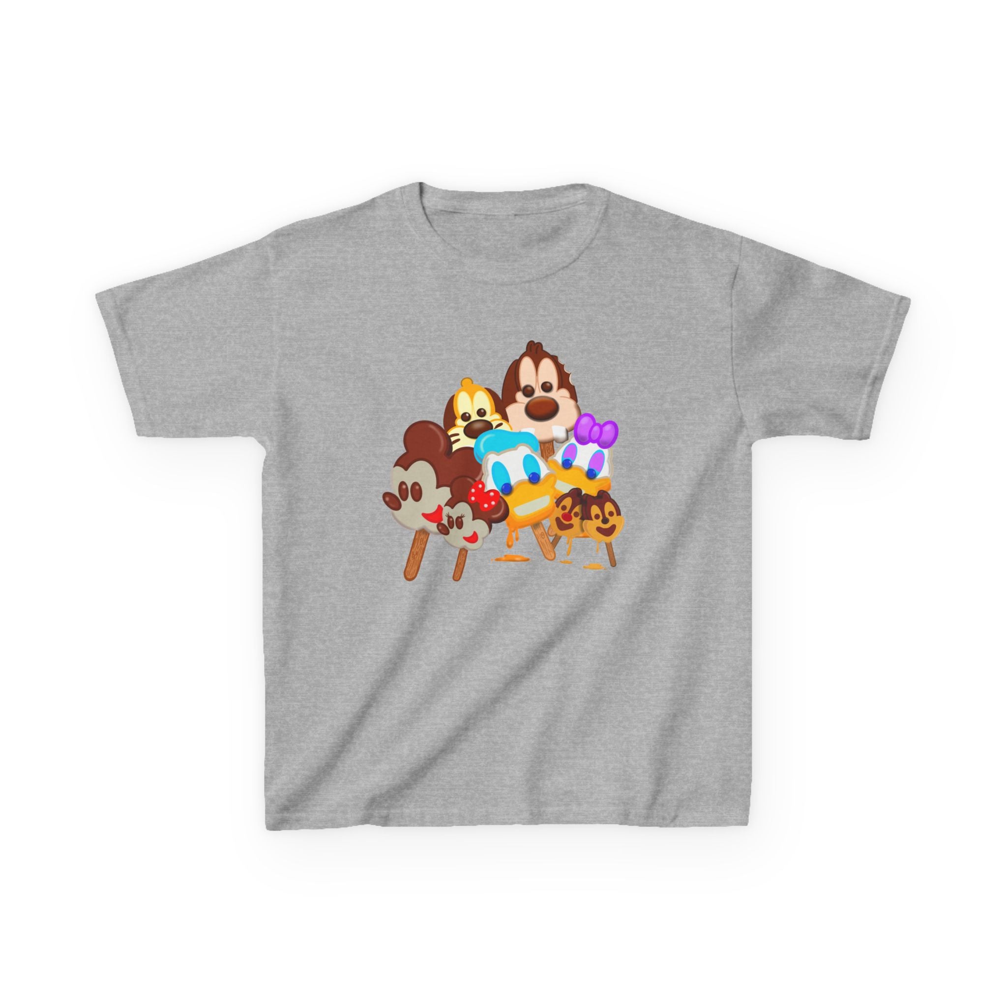Kids Popsicle Pals Characters Tee — Cute Cartoon Popsicle Squad Kids T‑Shirt