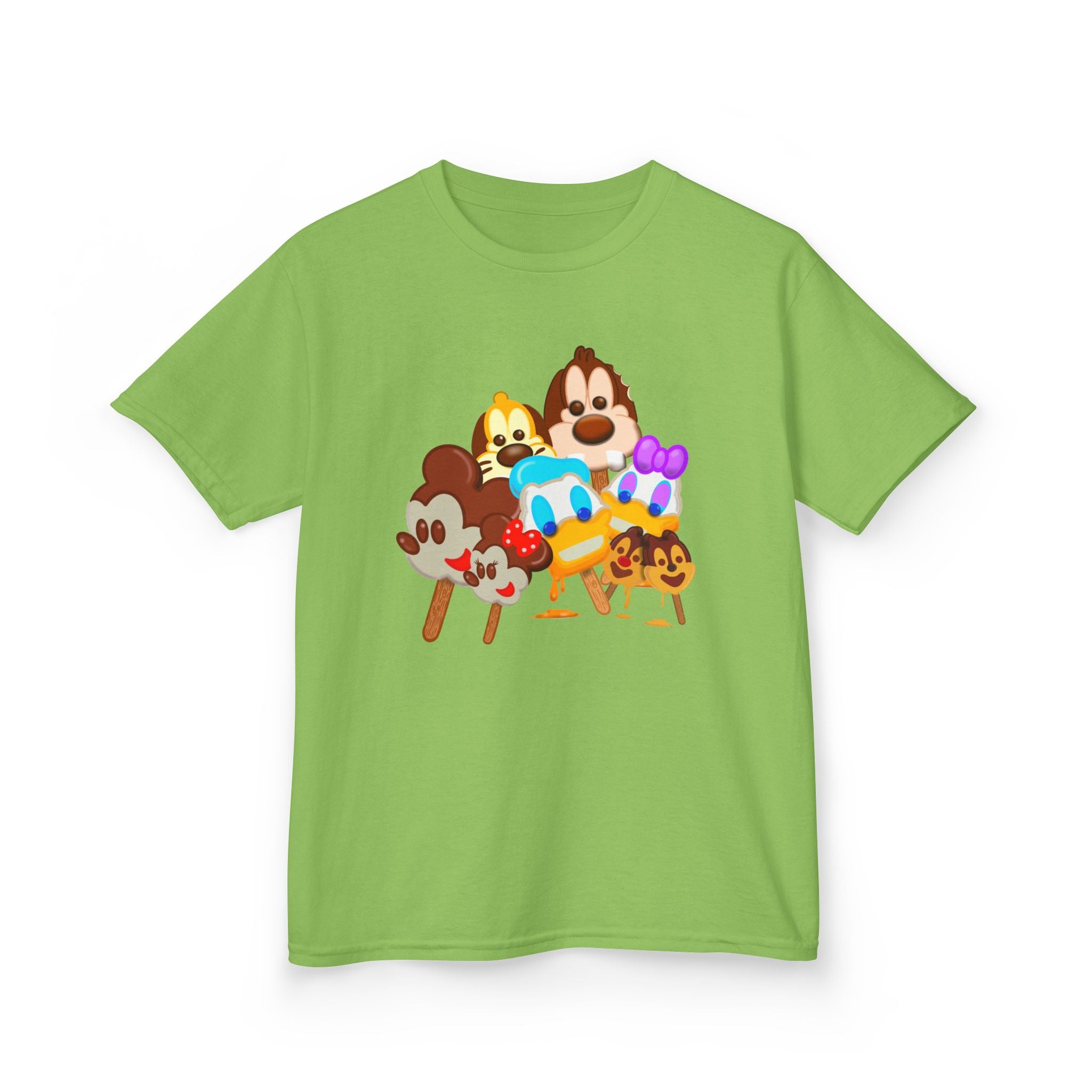 Kids Popsicle Pals Characters Tee — Cute Cartoon Popsicle Squad Kids T‑Shirt