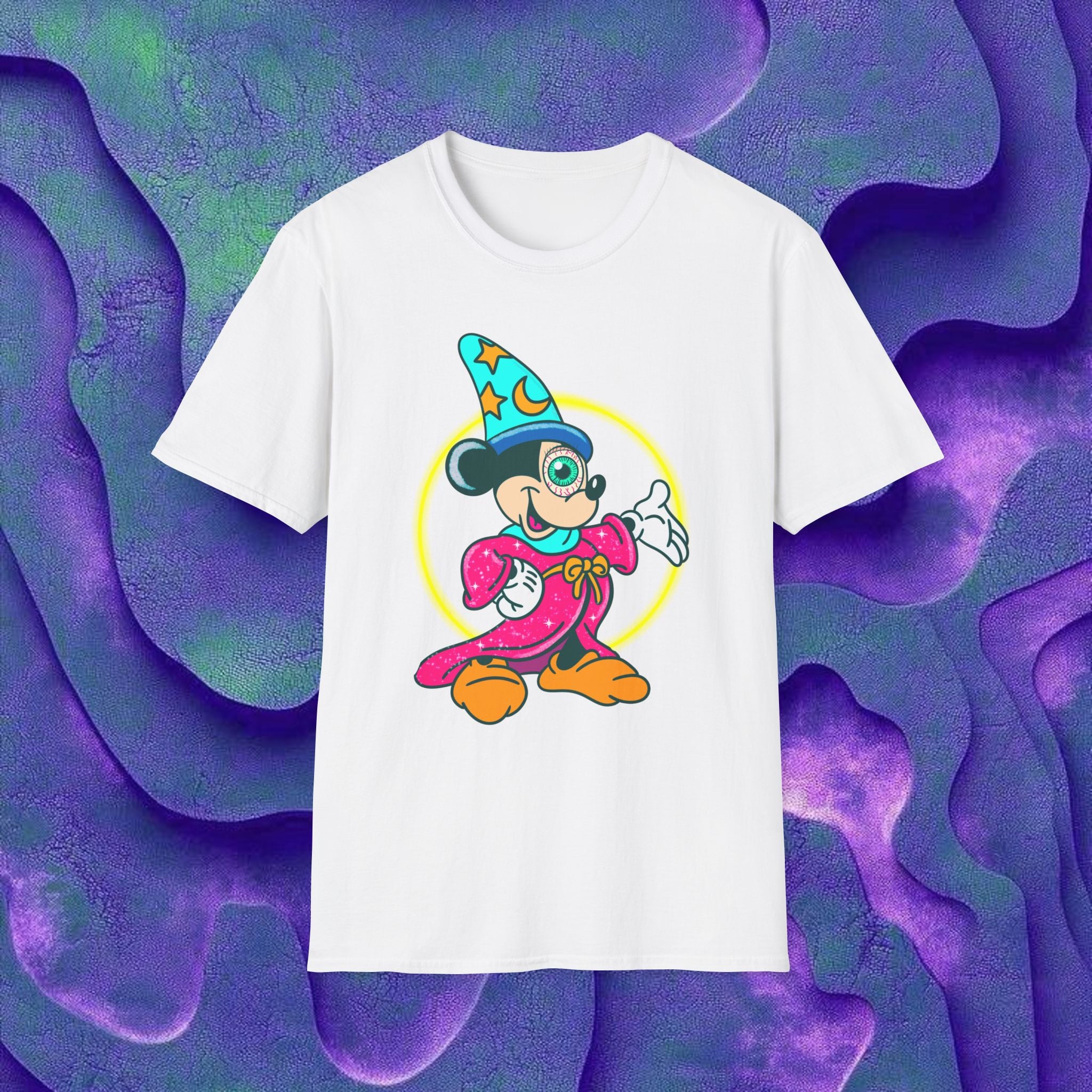 Wizard Mouse T-Shirt — Retro Sorcerer Cartoon Tee