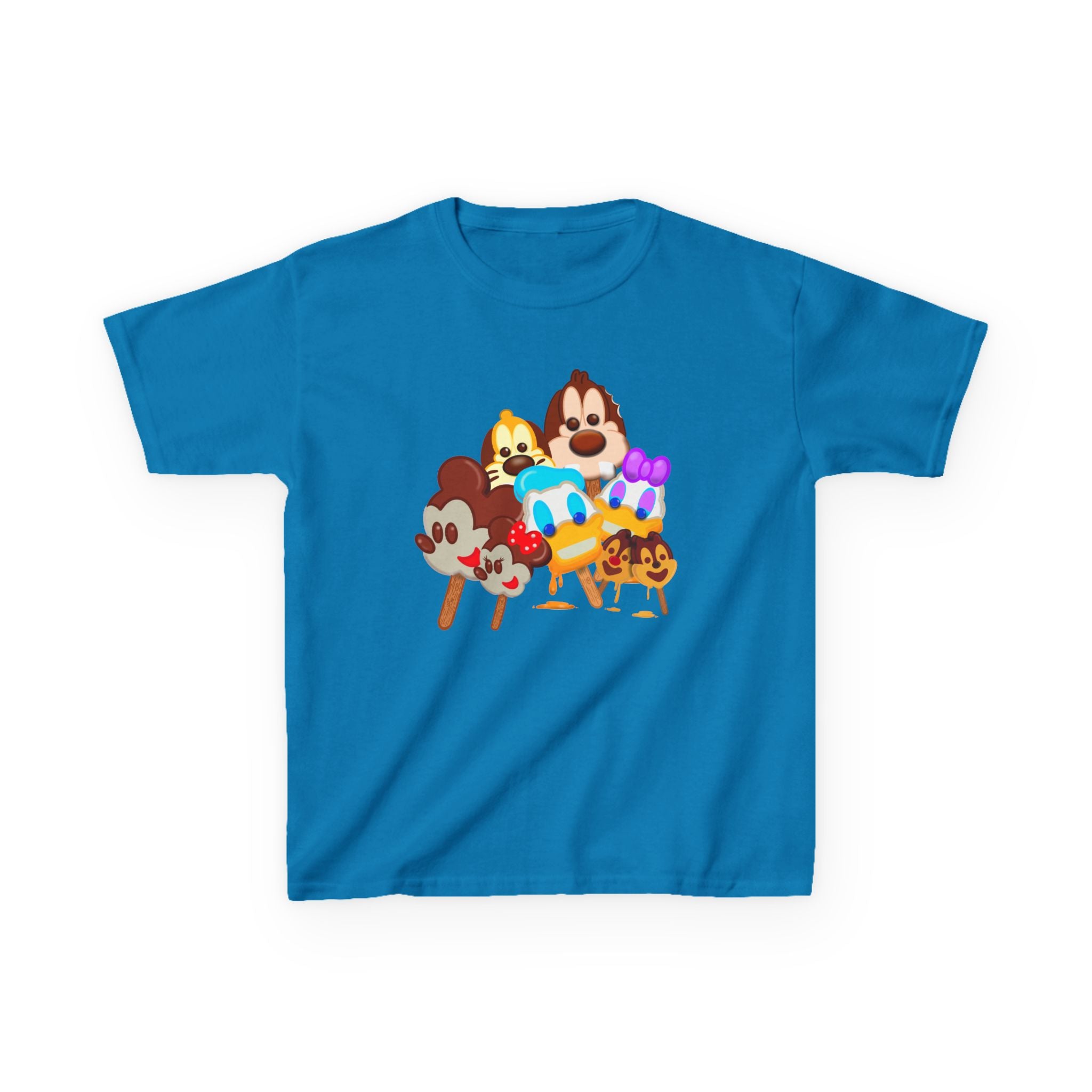 Kids Popsicle Pals Characters Tee — Cute Cartoon Popsicle Squad Kids T‑Shirt